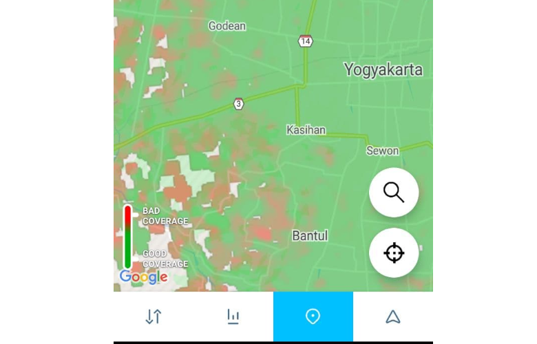 Jaringan Internet Yogyakarta pada OpenSignal