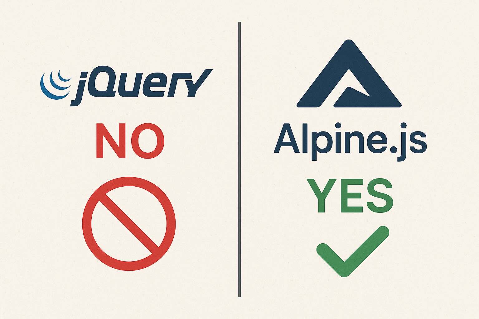 jquery and alpine.js
